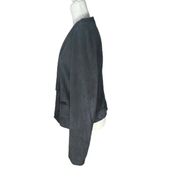 Nine West Jeans Black Drape Front Jacket with Long Sleeves Size XL - Picture 3 of 9